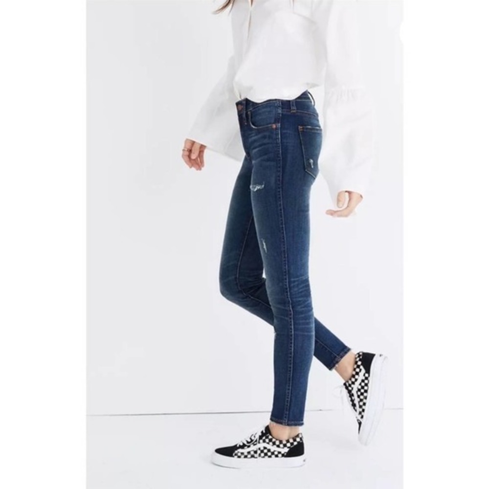 Like NEW Madewell 9" High Rise Skinny Jeans Ripped and Patched Edition Size 28 T